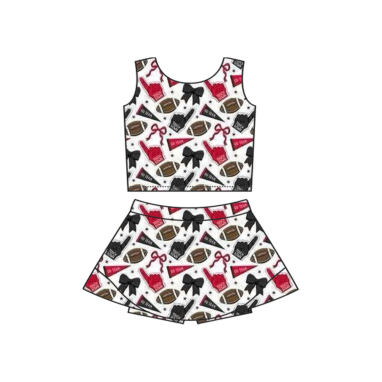 baby girls cheer skirt outfit add liner shorts