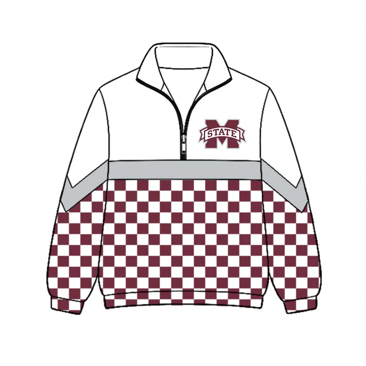 Kid Mississippi State team style long sleeve pullover top