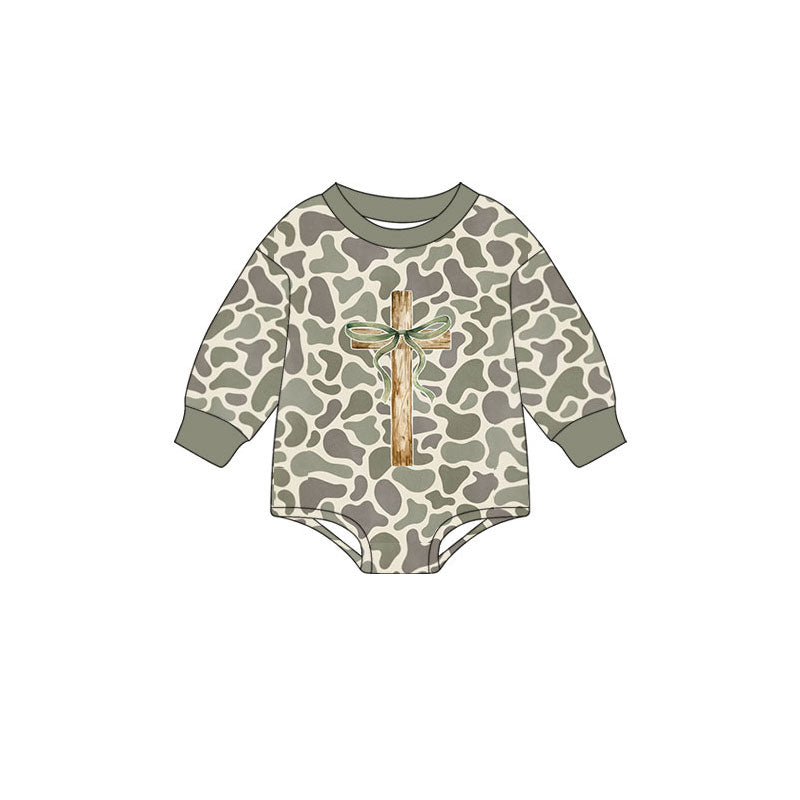 Toddle baby easter cross camo romper wholesale factory price