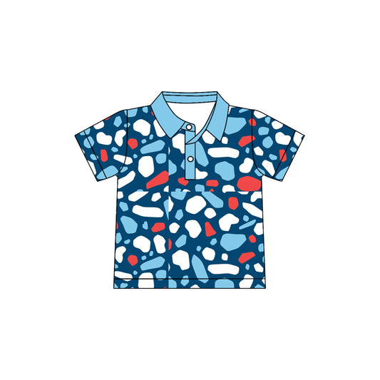 Kids baby short sleeve July 4th pullover top