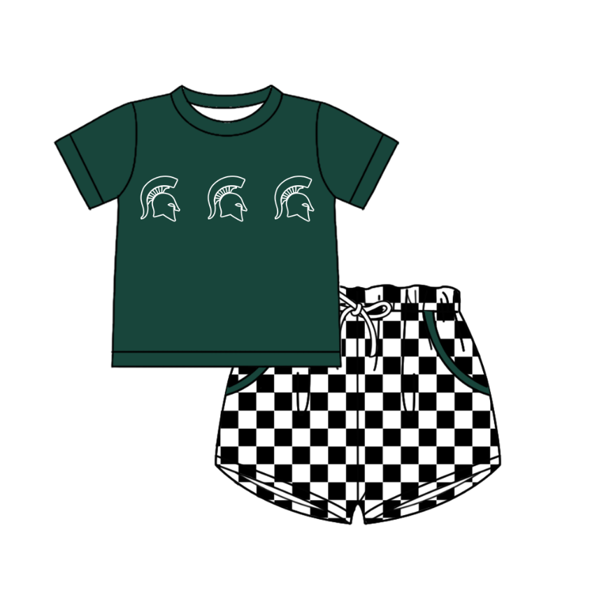 Custom team top matching shorts boy summer outfit
