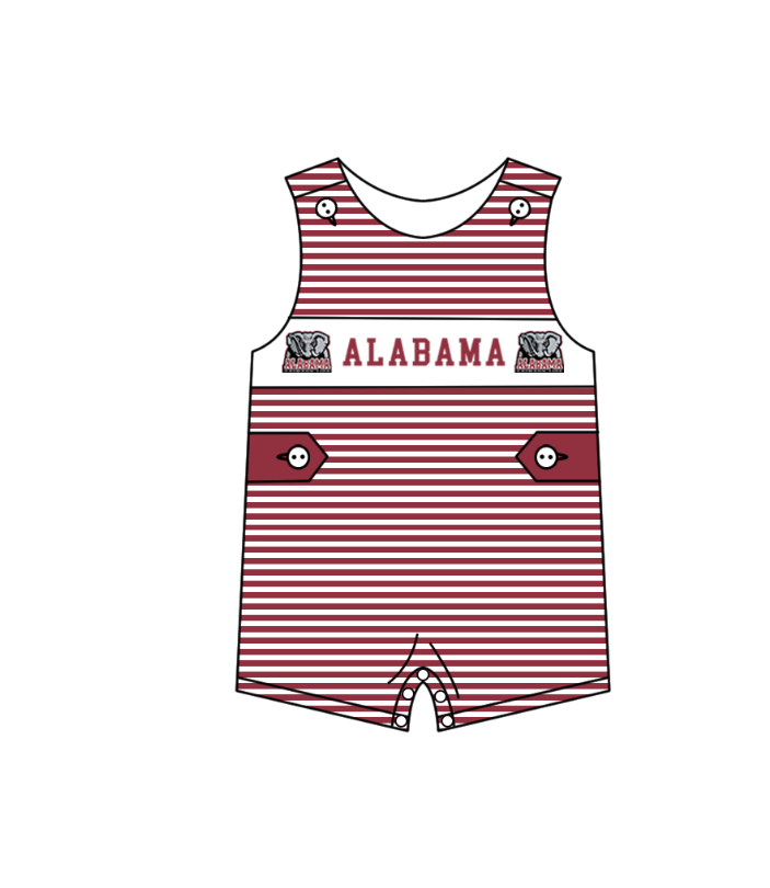 Custom collegiate team design toddle boy summer romper