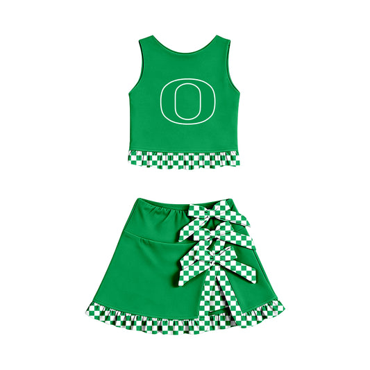 baby girls  sleeveless top matching skorts yoga clothing set