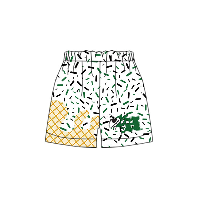 toddle baby boy custom green team shorts