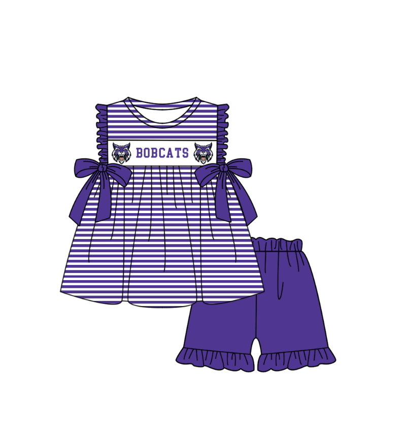 Custom team top matching shorts girl summer outfit