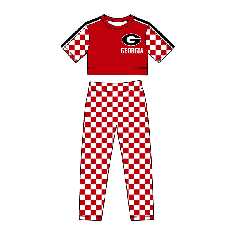 Toddle kids girl georgia custom design short sleeve outfit