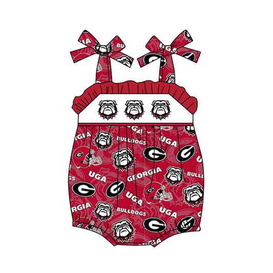 toddle baby girl dog team romper
