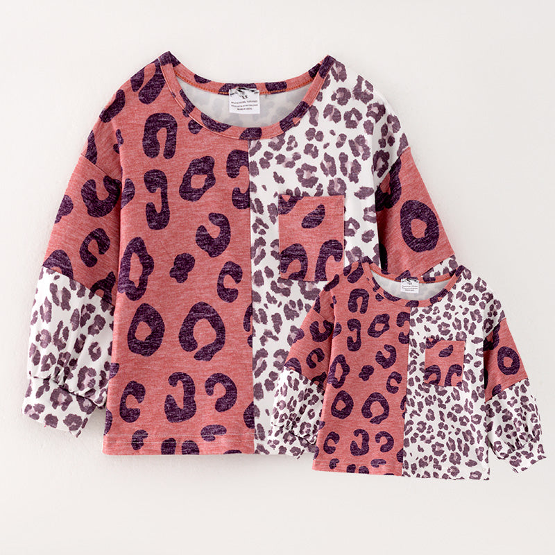 adult women long sleeve cheetah shirt