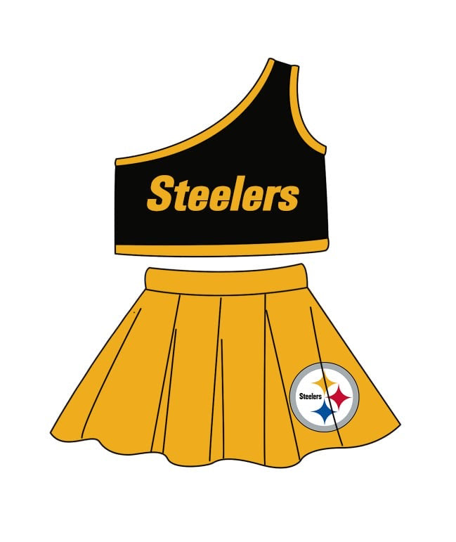 baby girls steer cheer skirt 2pcs outfit