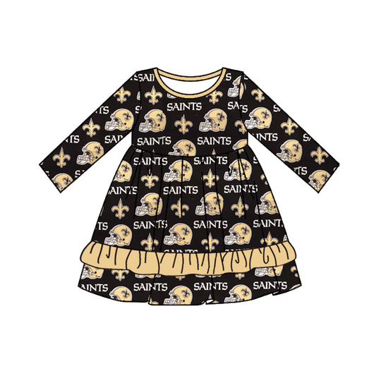 toddle baby girls college team long sleeve dress