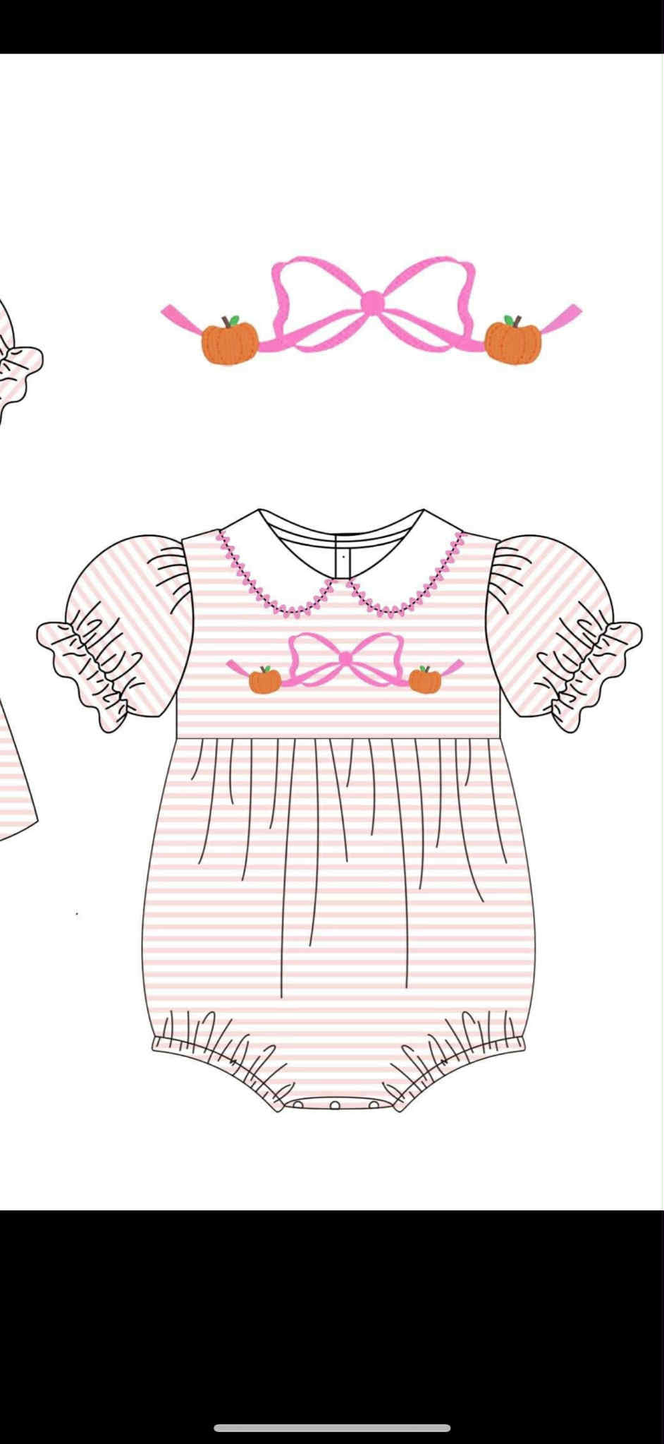 Toddle kids pumpkin design romper