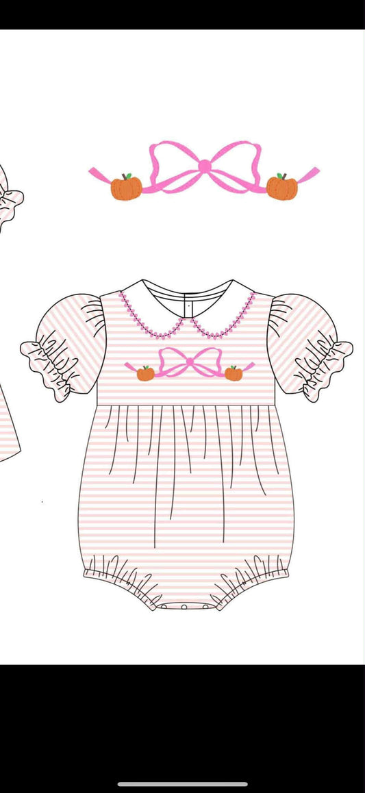 Toddle kids pumpkin design romper