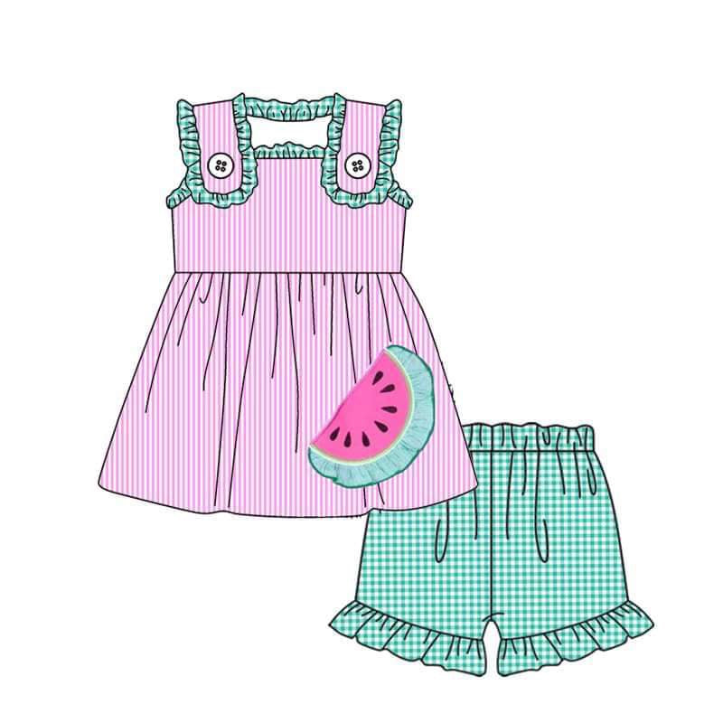 Infant baby girls watermelon outfit