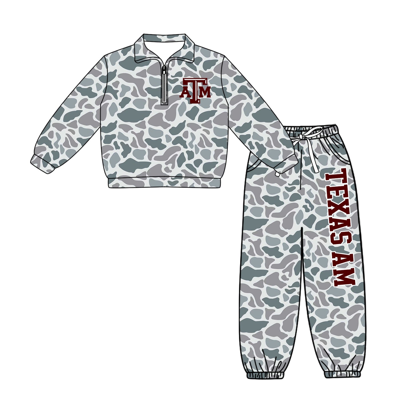 Toddle kids custom TEXAS team design long sleeve outfit