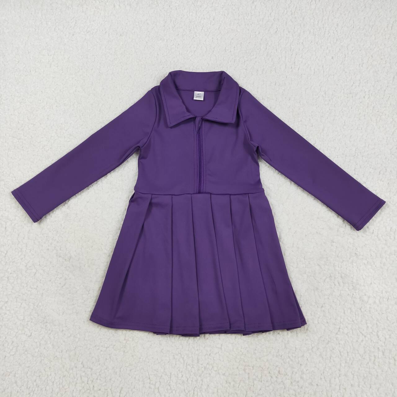 Baby girls purple long sleeve active wear athletic yoga dress