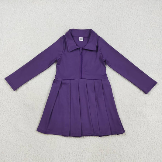 Baby girls purple long sleeve active wear athletic yoga dress