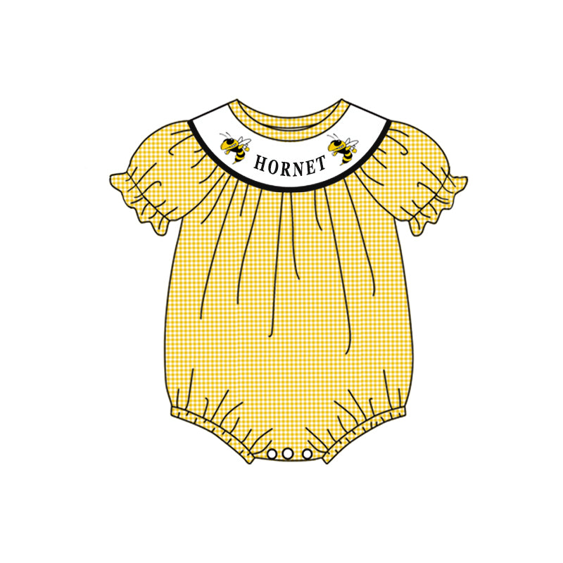 kids baby bee custom team design romper