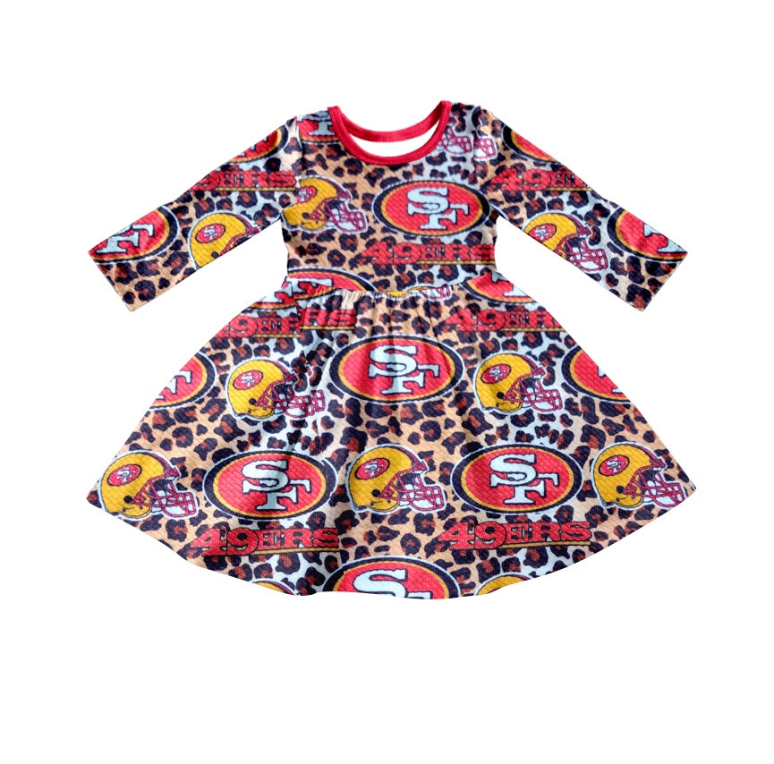 Baby girl long sleeve team dress