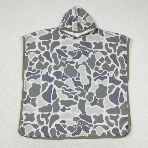 wholesale baby girls brown camo hooded towel