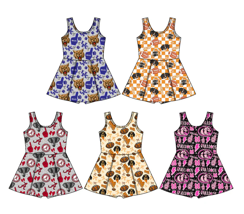 Toddle girls wholesale custom team design yoga dress