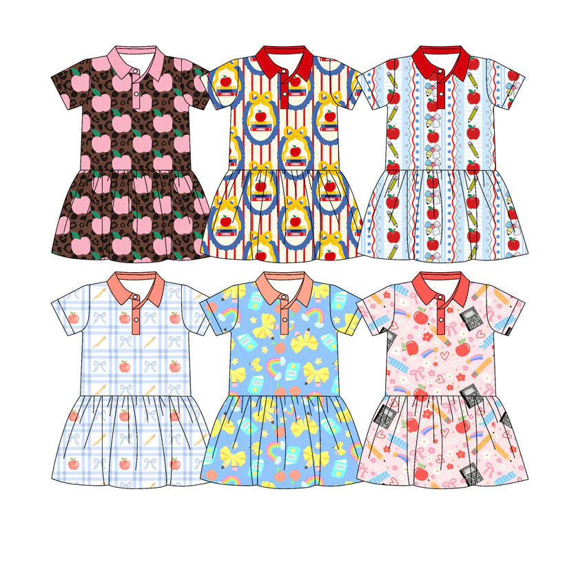 Toddle girls wholesale back to school design dress