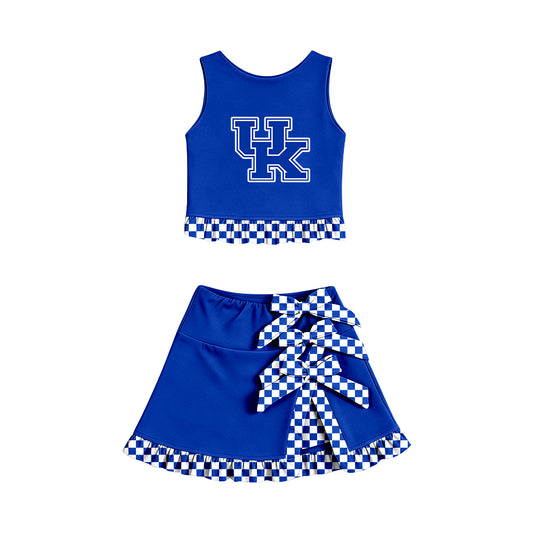 baby girls uk kentucky sleeveless top matching skorts yoga clothing set
