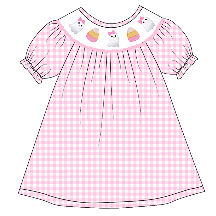 Halloween ghost candy corn wholesale girls boutique dress