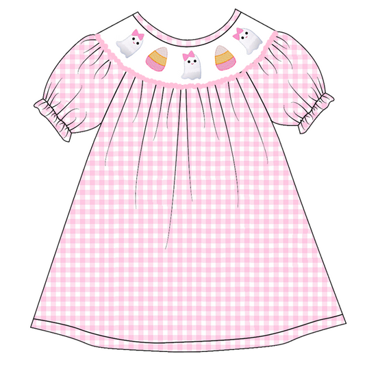 Halloween ghost candy corn wholesale girls boutique dress
