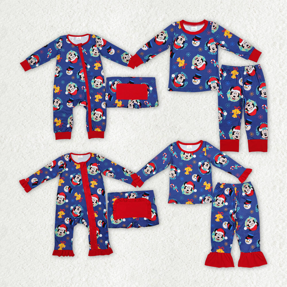 wholesale kids boy christmas cartoon sister brother matching pajama set