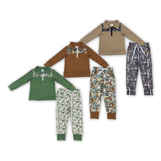 Long sleeve pullover matching pants boy spring fall outfit
