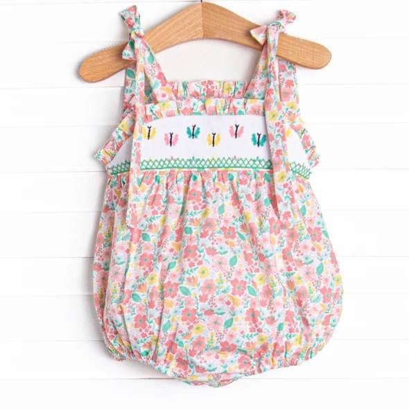 infant toddle girls summer butterfly romper