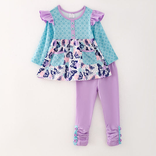 baby girls fall winter wholesale butterfly design clothes