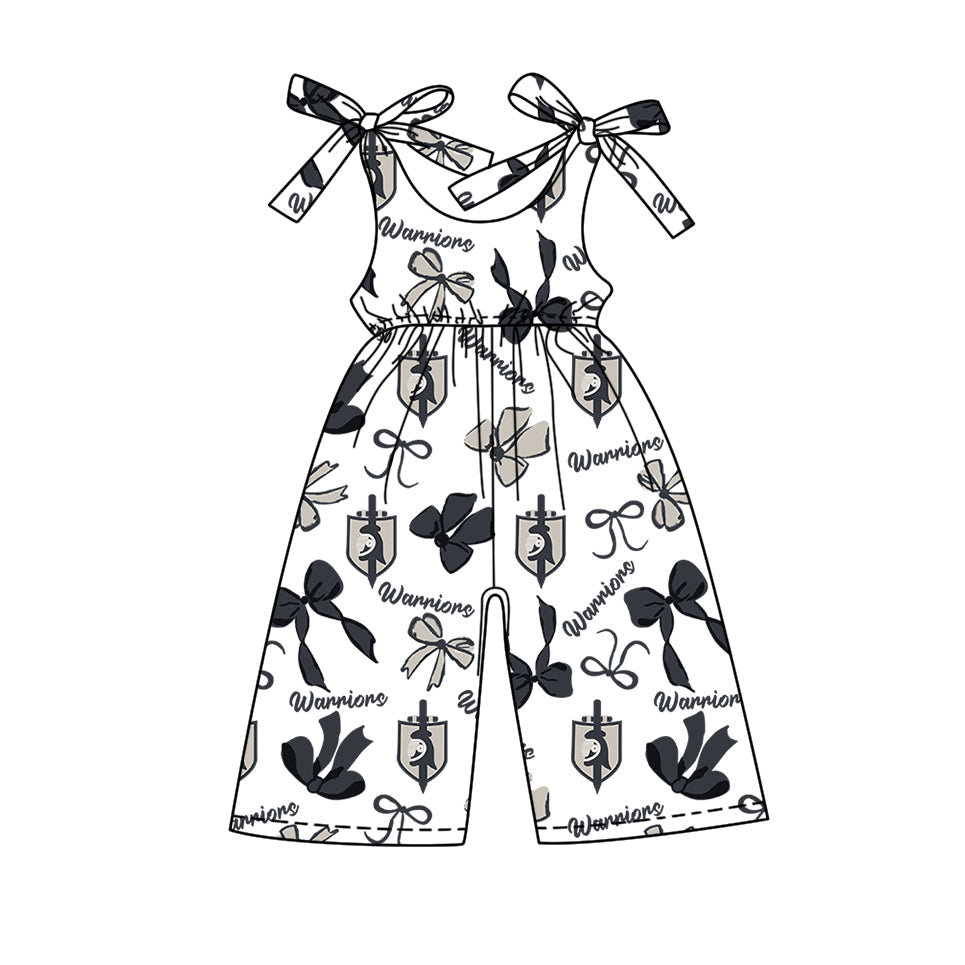 toddle girls customn team print jumpsuit wholesale factory price