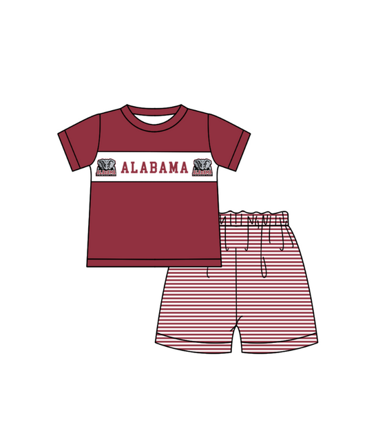 Custom team top matching shorts  boy summer outfit