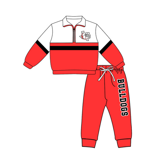 Kids long sleeve team pullover top matching pants outfit wholesal factory price
