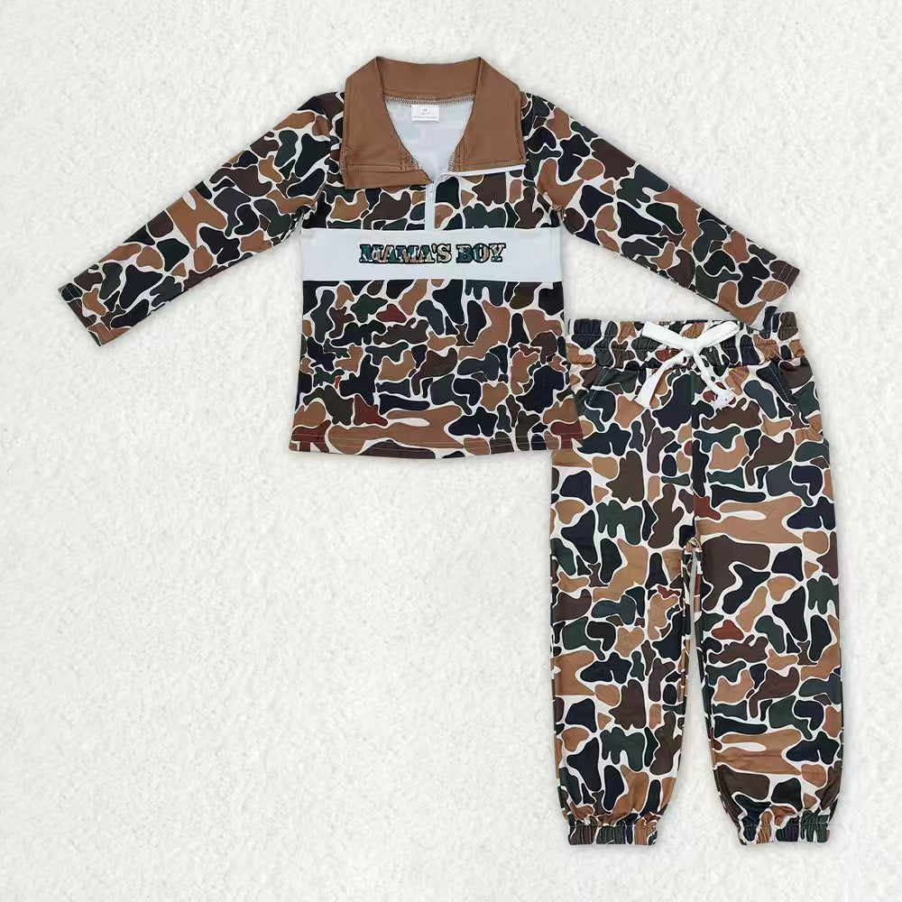 Hunting season pullover top matching pants boy spring fall outfit