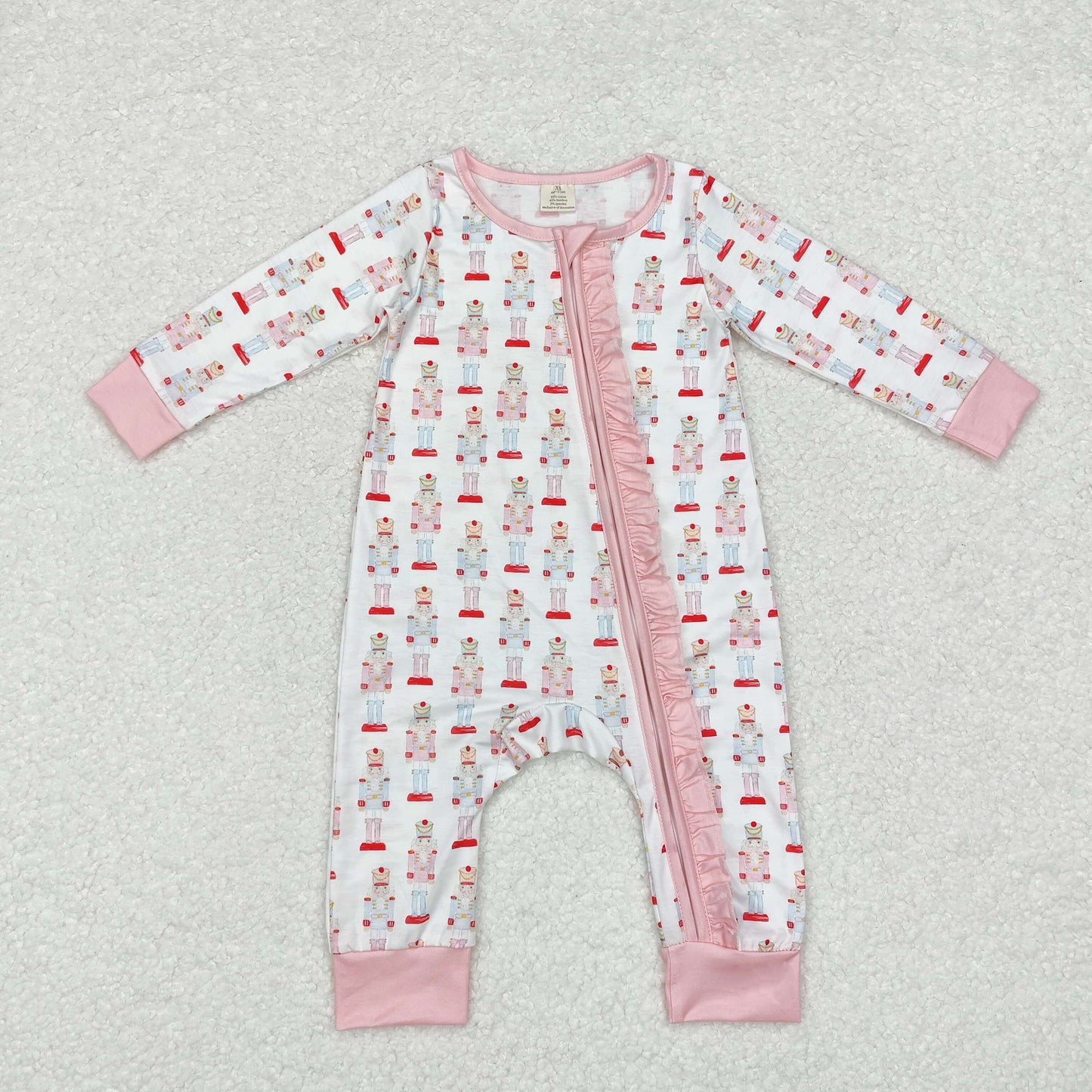 Sister brother Christmas king ballet long sleeve bamboo zip romper