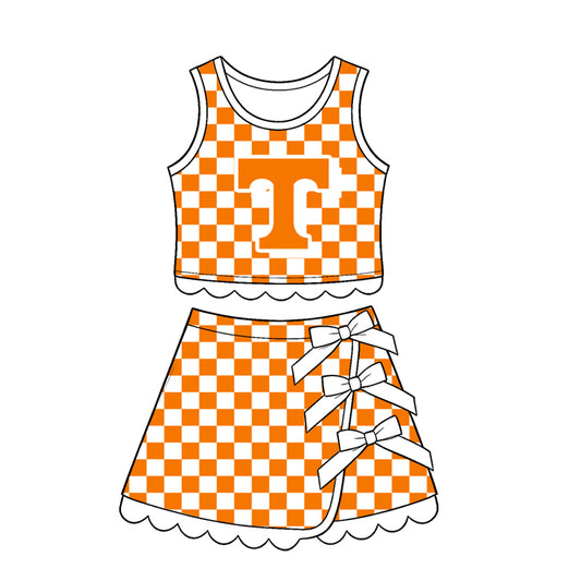baby girls Tennessee sleeveless yoga top matching skorts yoga clothing set preorder