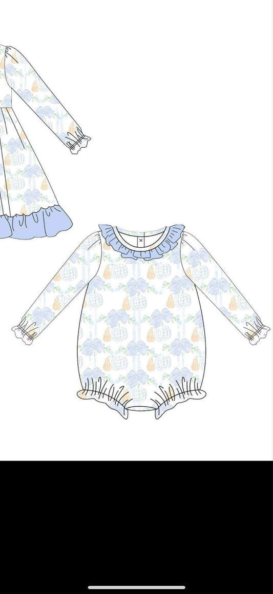 Toddle kids pumpkin design romper