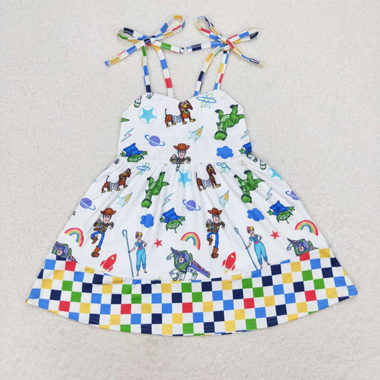 Infant baby girls cartoon story dinosaur toy dress