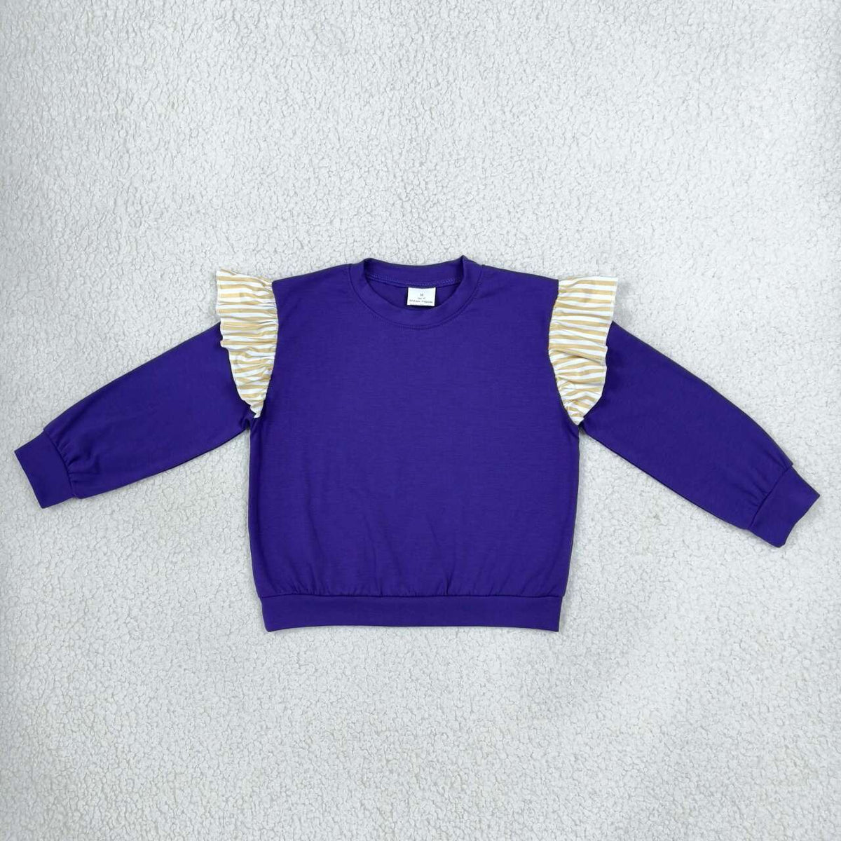 Purple color girls long sleeve spring fall top
