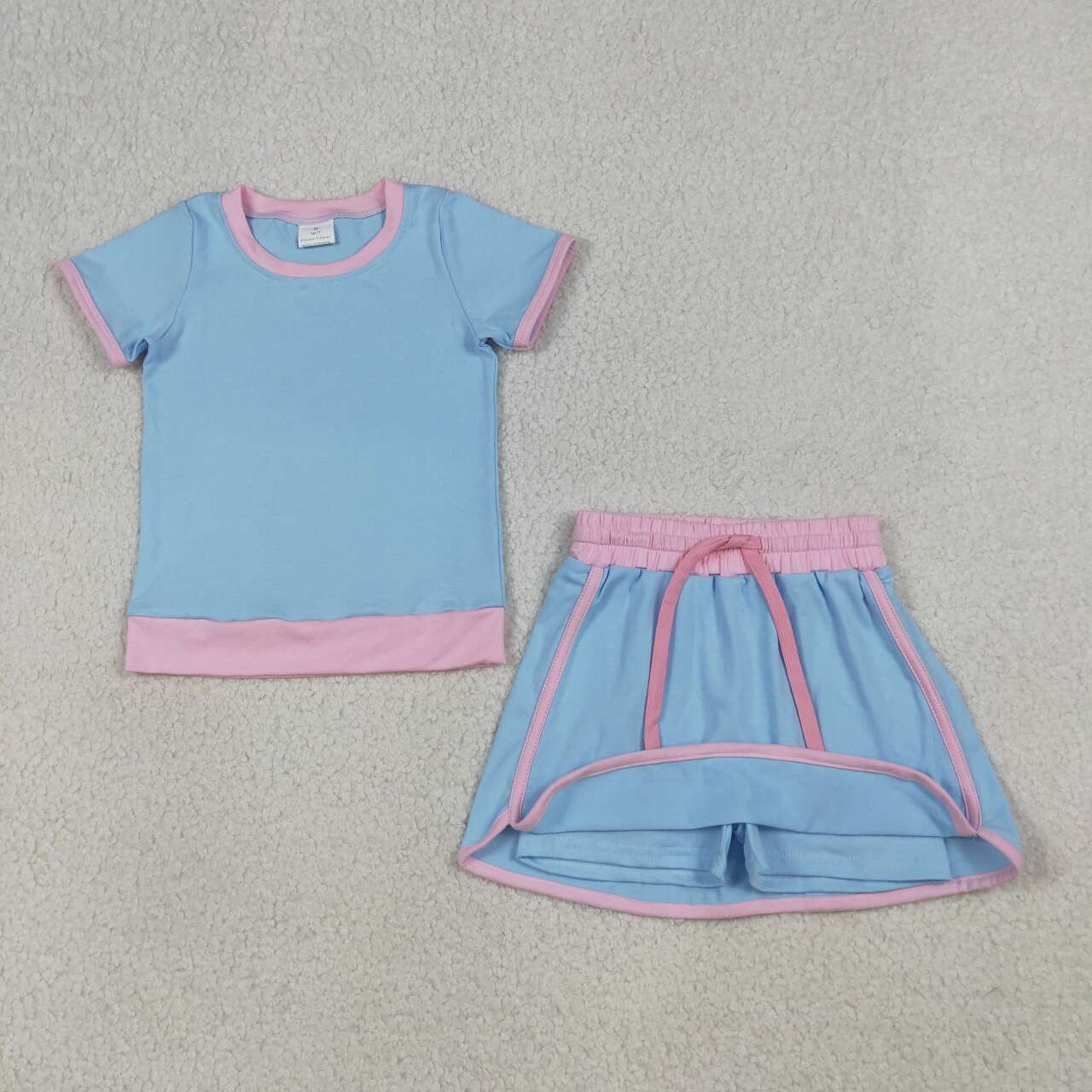 Sky blue girls summer yoga outfit
