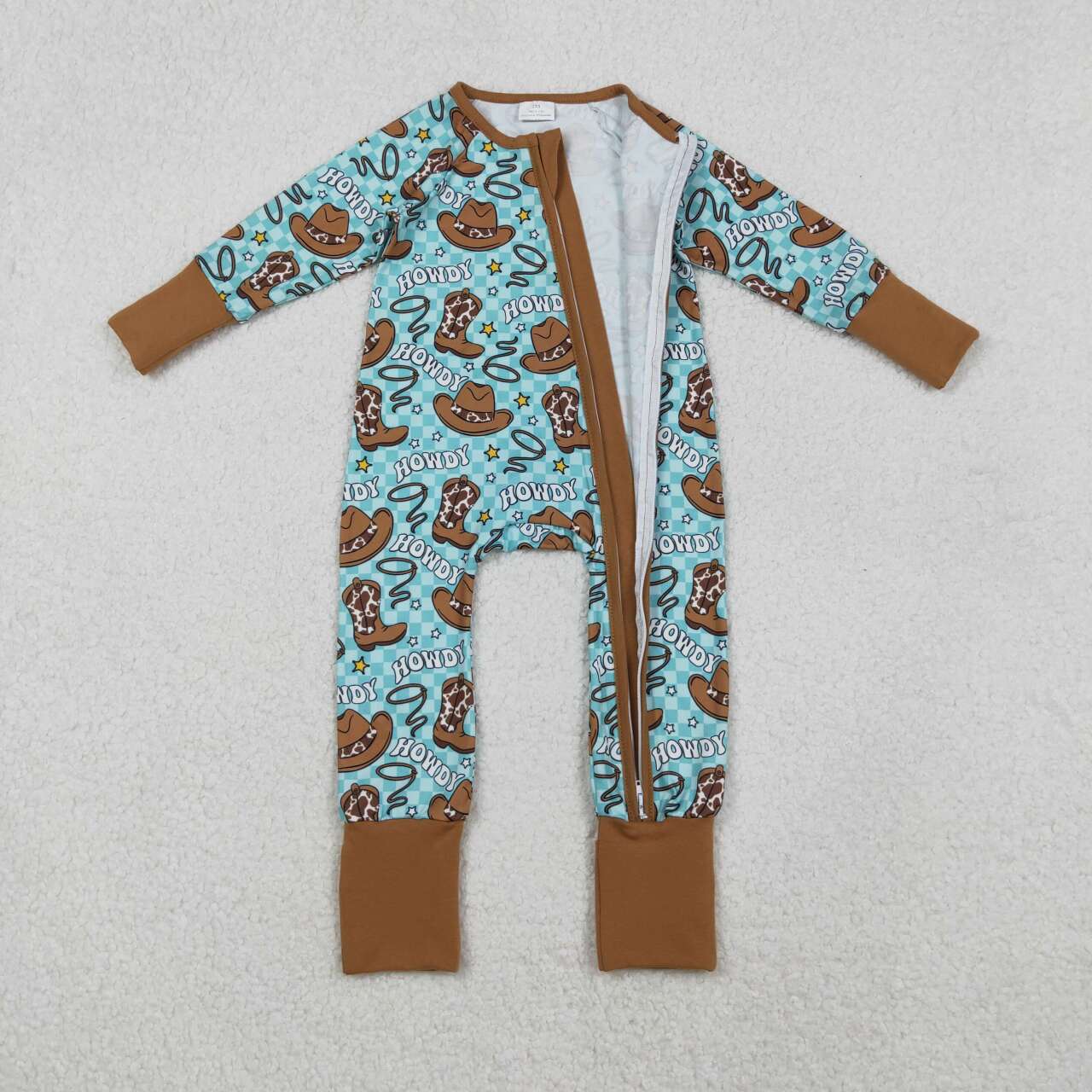 USA SHOP Western howdy design kids long sleeve romper