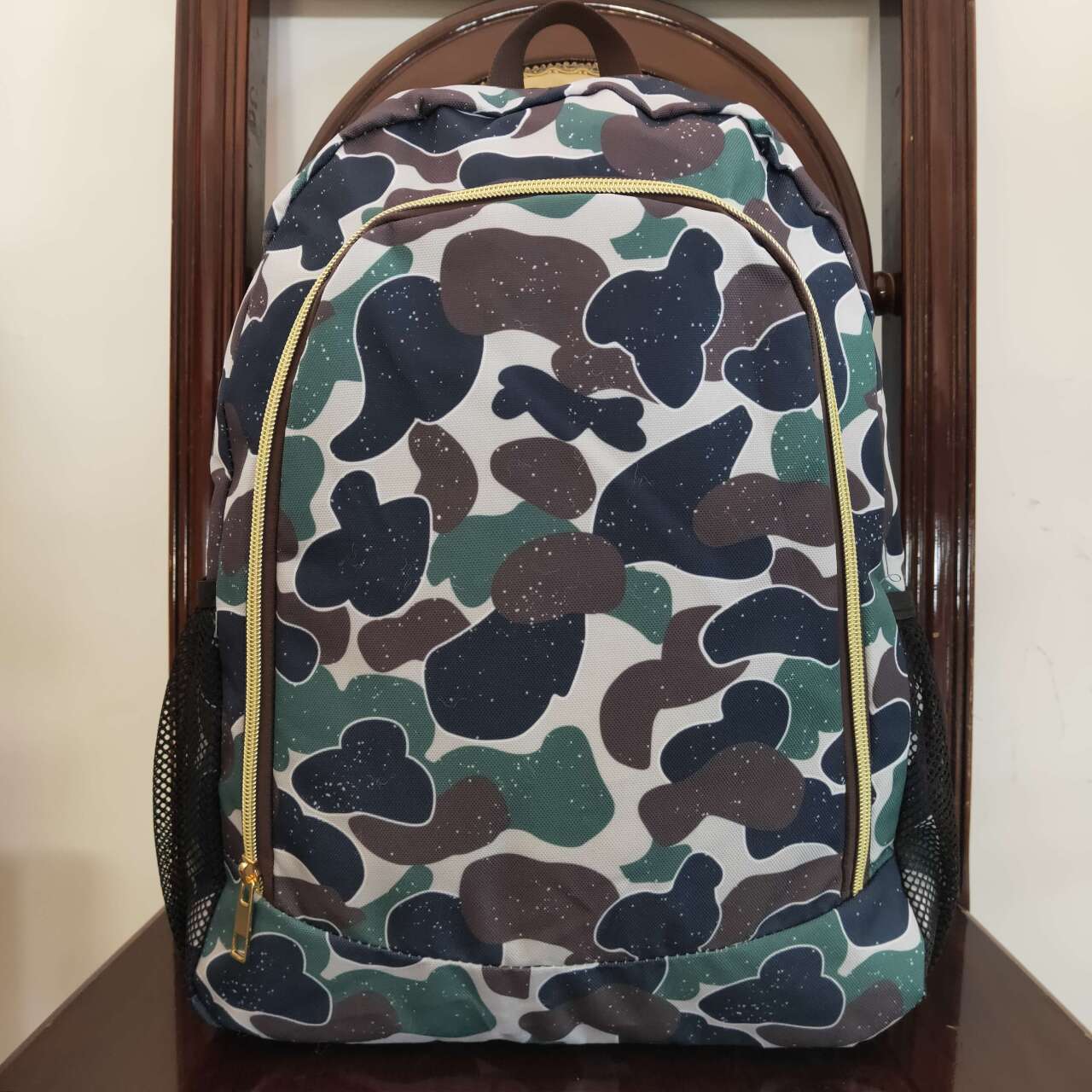 baby girls green brown camo shoulder backpack mini bag