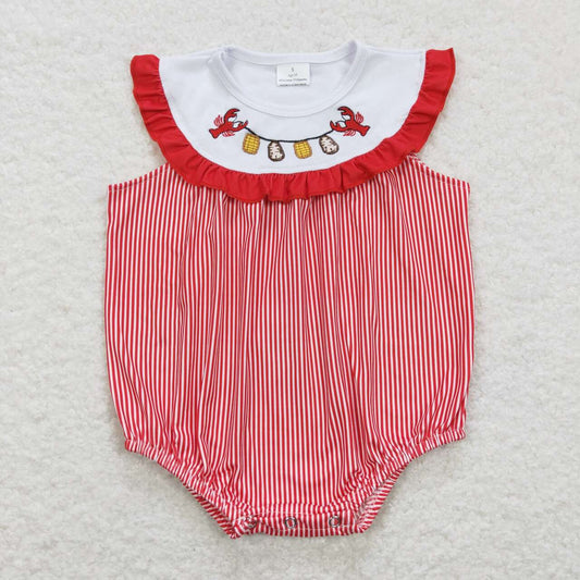 infant toddle girls boiled craw fish romper