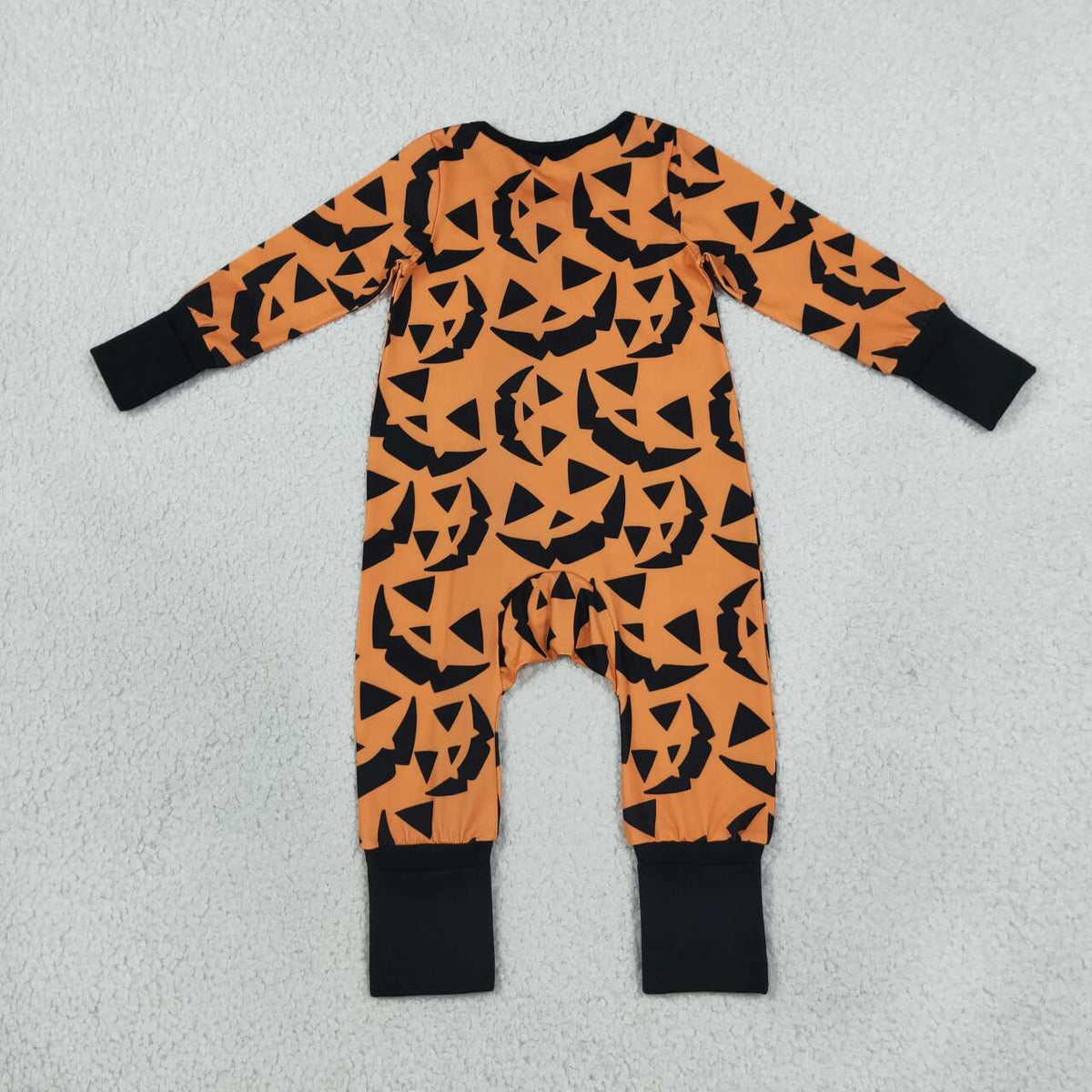 Toddle baby long sleeve halloween pumpkin romper
