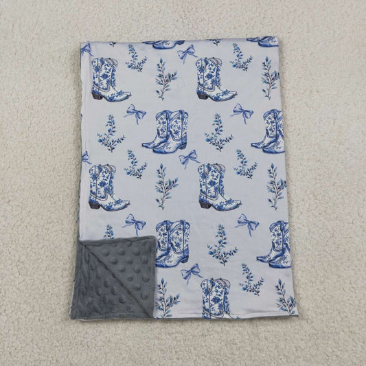 toddle kids western boots soft blanket