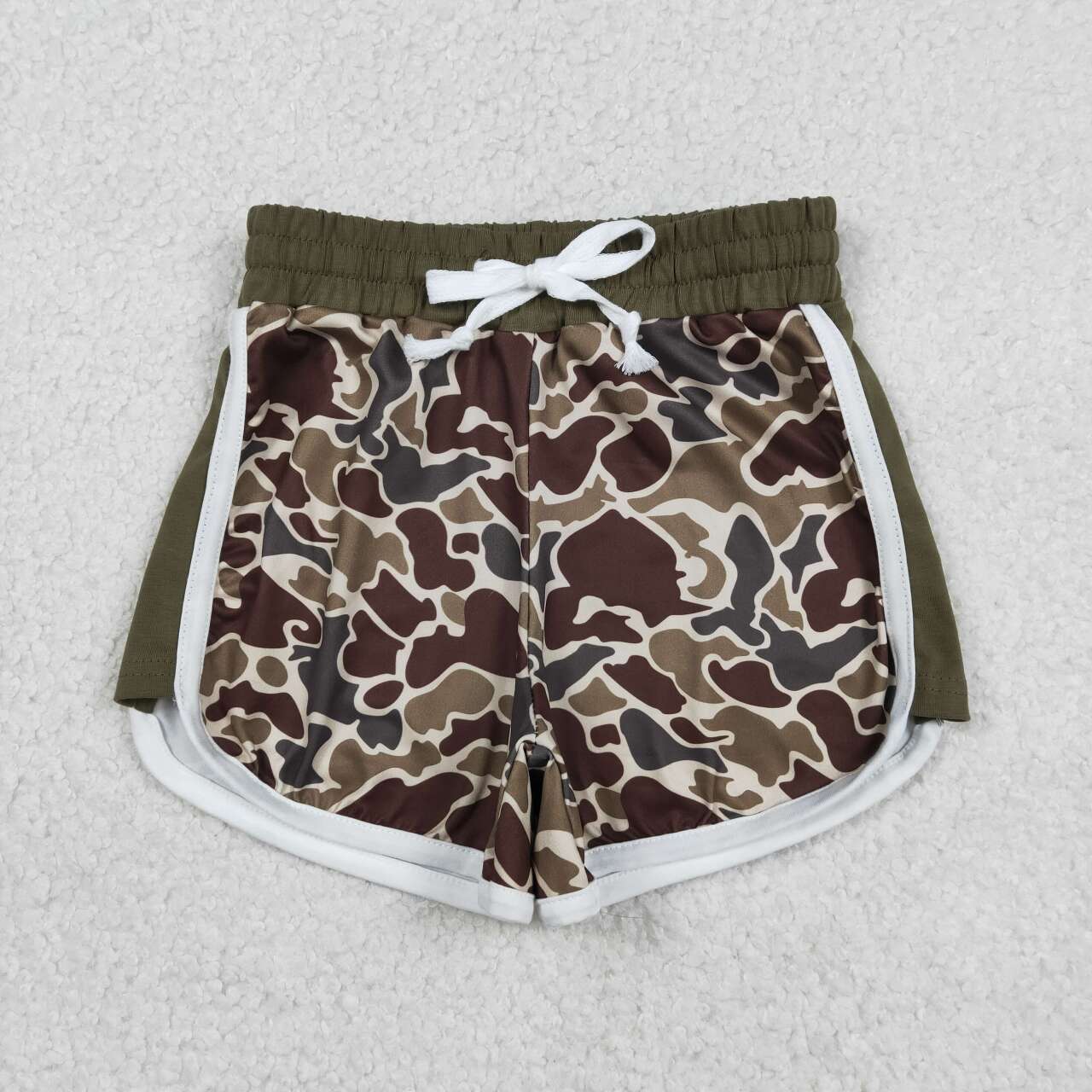 Toddle baby boy dark brown camo summer shorts