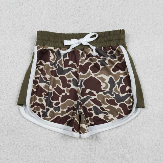 Toddle baby boy dark brown camo summer shorts