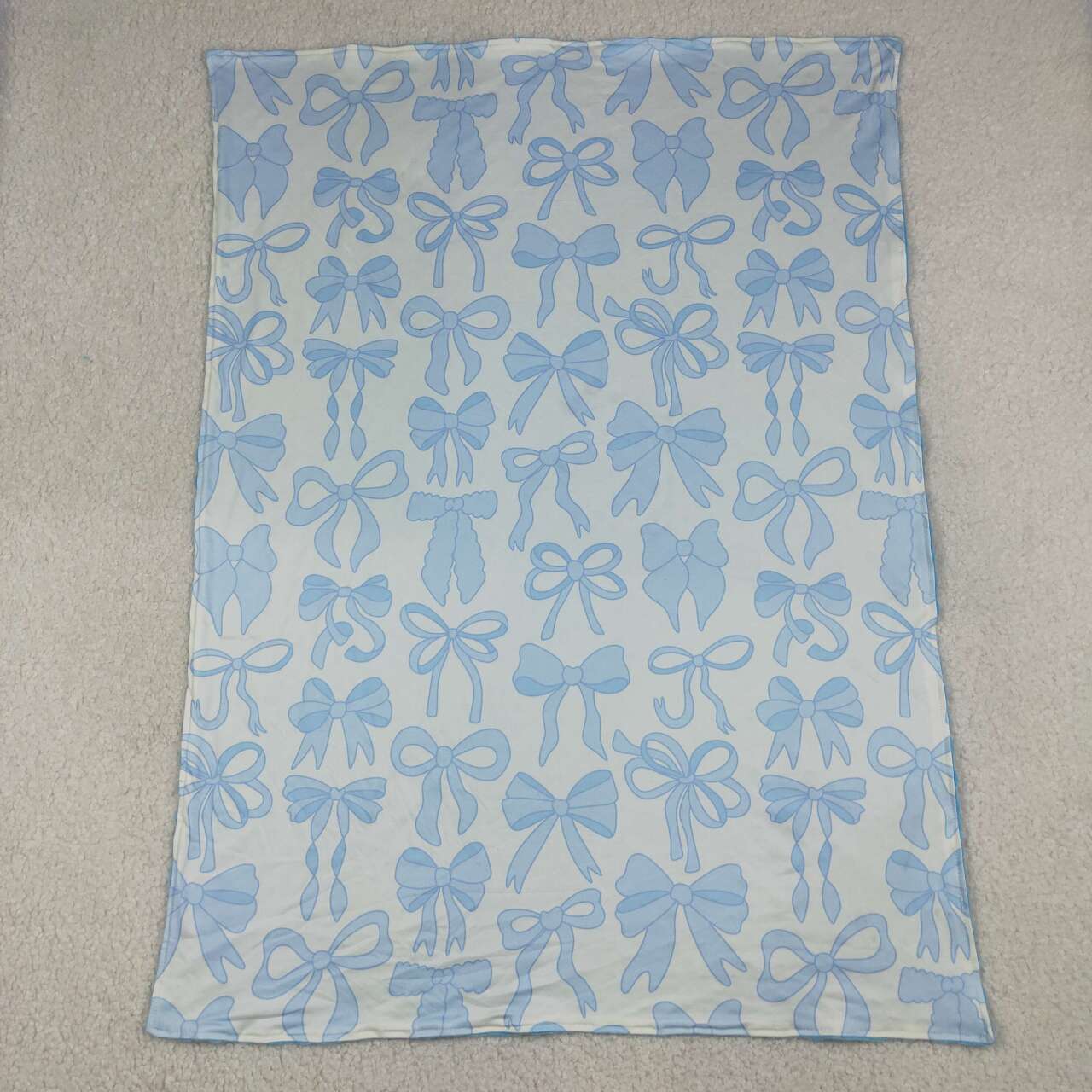 toddle kids blue bow soft blanket